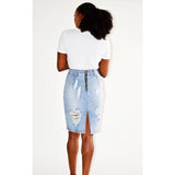 HERA LIGHT DENIM JEAN SKIRT